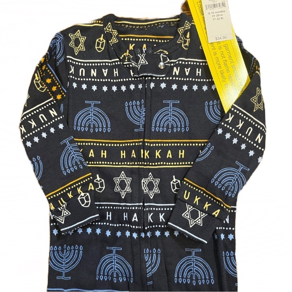 🕎 babyGap Organic Cotton Hanukkah Pajamas | One Piece | Size 6-12 Months
